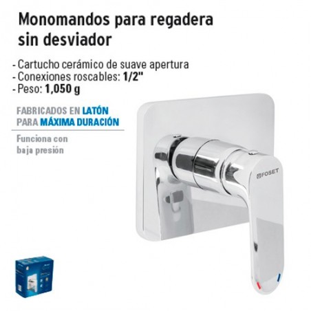 Monomando para Regadera Sin Desviador FOSET