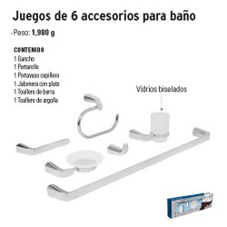 Juego de 6 Accesorios para Baño FOSET