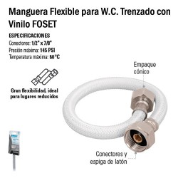 Manguera Flexible para W.C. Trenzado con Vinilo FOSET