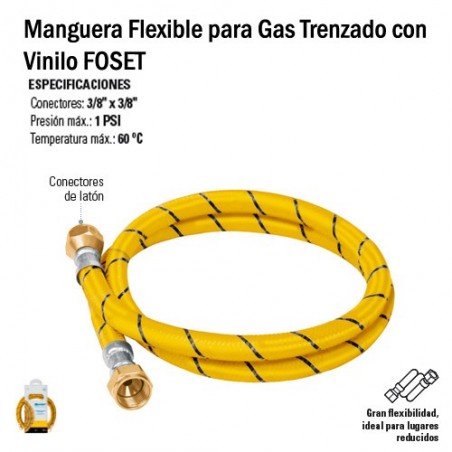 Manguera Flexible para Gas Trenzado con Vinilo FOSET