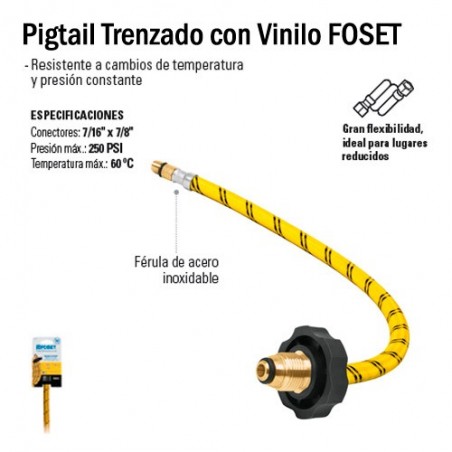 Pigtail Trenzado con Vinilo FOSET