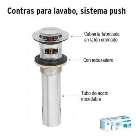 Contra para Lavabo Sistema Push FOSET