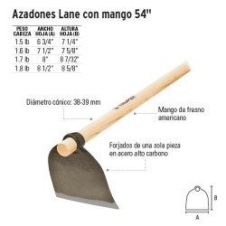 Azadones Lane con Mango 54" TRUPER