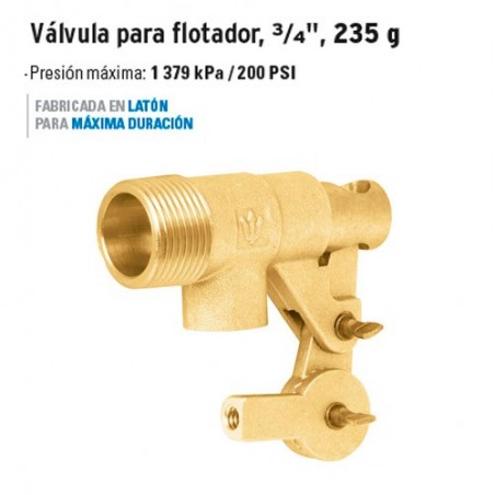 Válvula para Flotador 3/4" 235 g FOSET