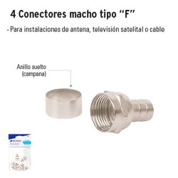 Conectores Macho Tipo "F" VOLTECK