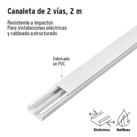 Canaleta de 2 Vías 2 Metros