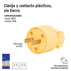 Clavija y Contacto Plásticos Sin Tierra