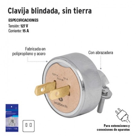 Clavija Blindada Sin Tierra