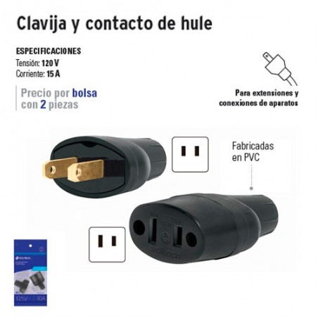 Clavija y Contacto de Hule