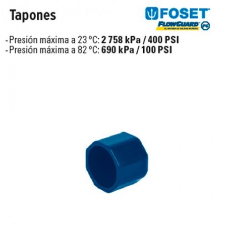 Tapones de CPVC Azul FOSET