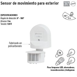 Sensor de Movimiento para Exterior VOLTECK