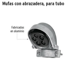 Mufa con Abrazadera Para Tubo VOLTECK