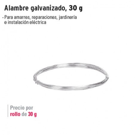 Alambre Galvanizado 30 g FIERO