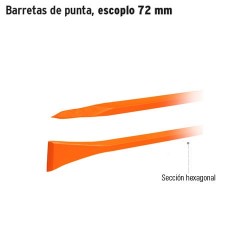 Barretas de punta, escoplo 72 mm TRUPER