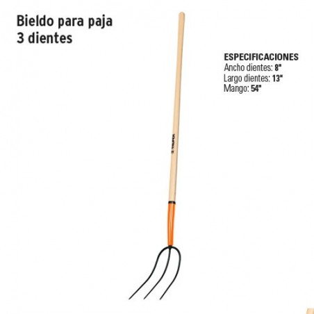 Bieldo para Paja 3 Dientes TRUPER