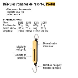 Basculas Romanas de Resorte PRETUL