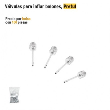 Valvulas para Inflar Balones PRETUL