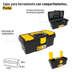 Caja para Herramienta con Compartimentos PRETUL