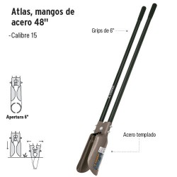 Atlas, Mangos de acero 45'' TRUPER