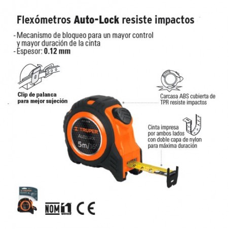 Flexometro Aulto-Lock Resiste Impactos TRUPER