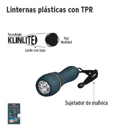 Linterna Plastica de Pilas con LEDS TRUPER