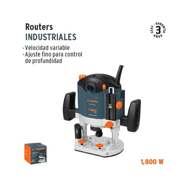 Rebajadora Router Industrial 1200 W TRUPER