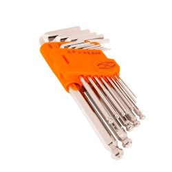 Juego De 7 Llaves Torx Largas Organizador Plastico Abatible Truper