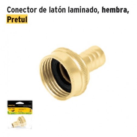 Conector de Laton Laminado Hembra PRETUL