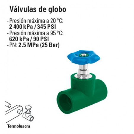 Valvula de Globo PP-R TERMOFLOW