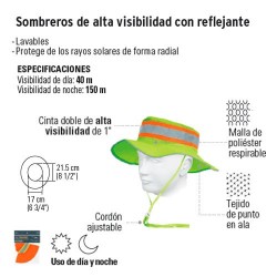 Sombrero de Alta Visibilidad con Reflejante TRUPER