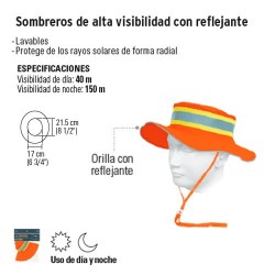 Sombrero de Alta Visibilidad con Reflejante TRUPER