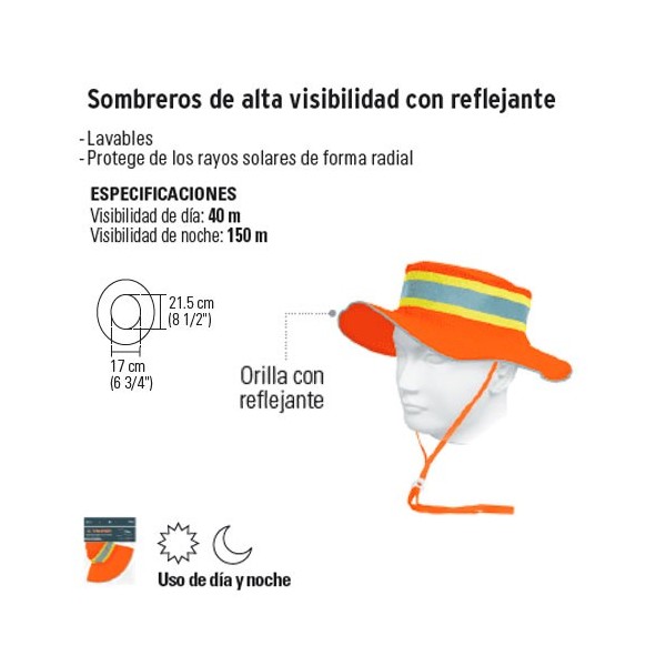 Sombrero de Alta Visibilidad con Reflejante TRUPER