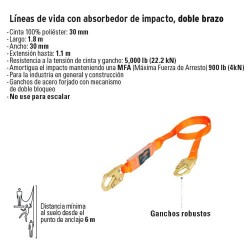 Lineas de Vida con Absorbedor de Impacto TRUPER