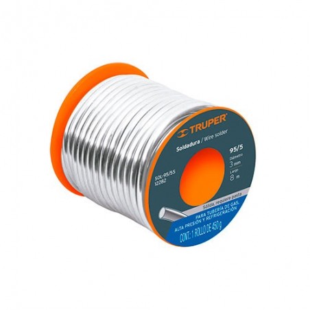 Soldadura Solida 95/5 450 g para Tuberia de Gas TRUPER