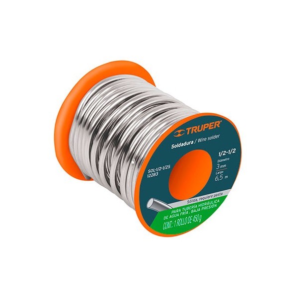 Soldadura Solida ½-½ 450 g para Tuberia de Baja Presion TRUPER