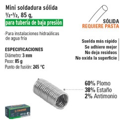 Mini Soldadura ½-½ para Tubería de Baja Presión 85g TRUPER