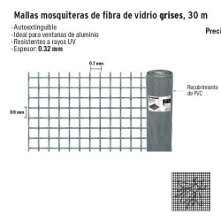 METRO DE MALLA MOSQUITERA .90 ALT. GALVANIZADA 46196XM