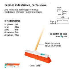 Cepillo Industrial Cerda Suave KLINTEK