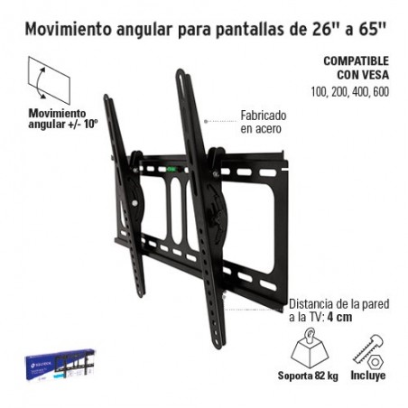 Movimiento Angular para Pantallas de 26" a 65" VOLTECK