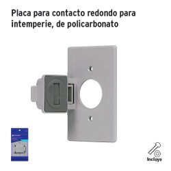 Placa para Contacto Redondo para Intemperie de Policarbonato VOLTECK