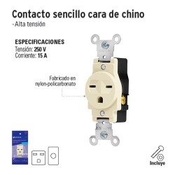 Contacto Sencillo Cara de Chino VOLTECK