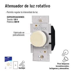 Atenuador de Luz Rotativo VOLTECK