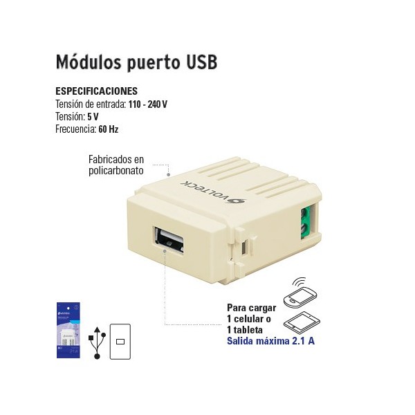 Módulos de Puertos USB VOLTECK