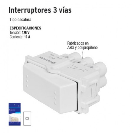 Interruptores 3 Vías VOLTECK