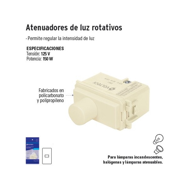 Atenuadores de Luz Rotativo VOLTECK