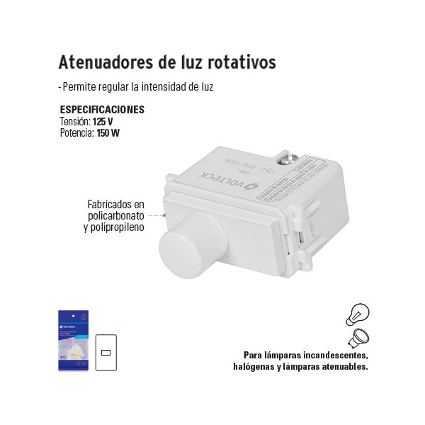 Atenuadores de Luz Rotativo VOLTECK