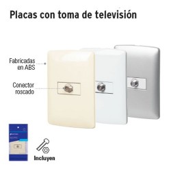 Placas con Toma de Television VOLTECK