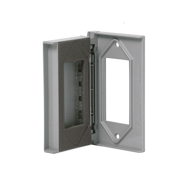 Placa de 1 Ventana para Intemperie Metalica VOLTECK