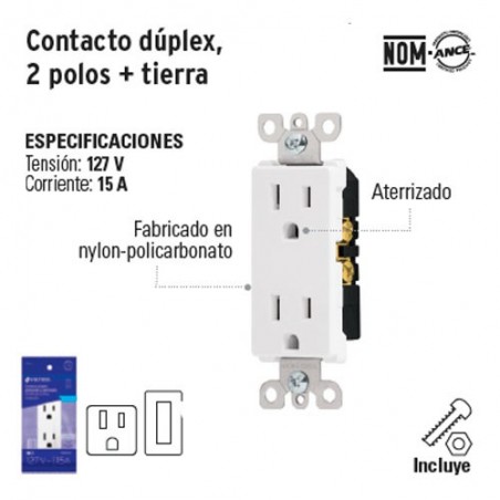 Contacto Duplex Falla a Tierra GHCI VOLTECK