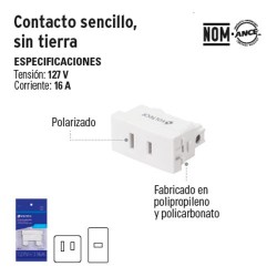 Contacto Sencillo sin Tierra VOLTECK